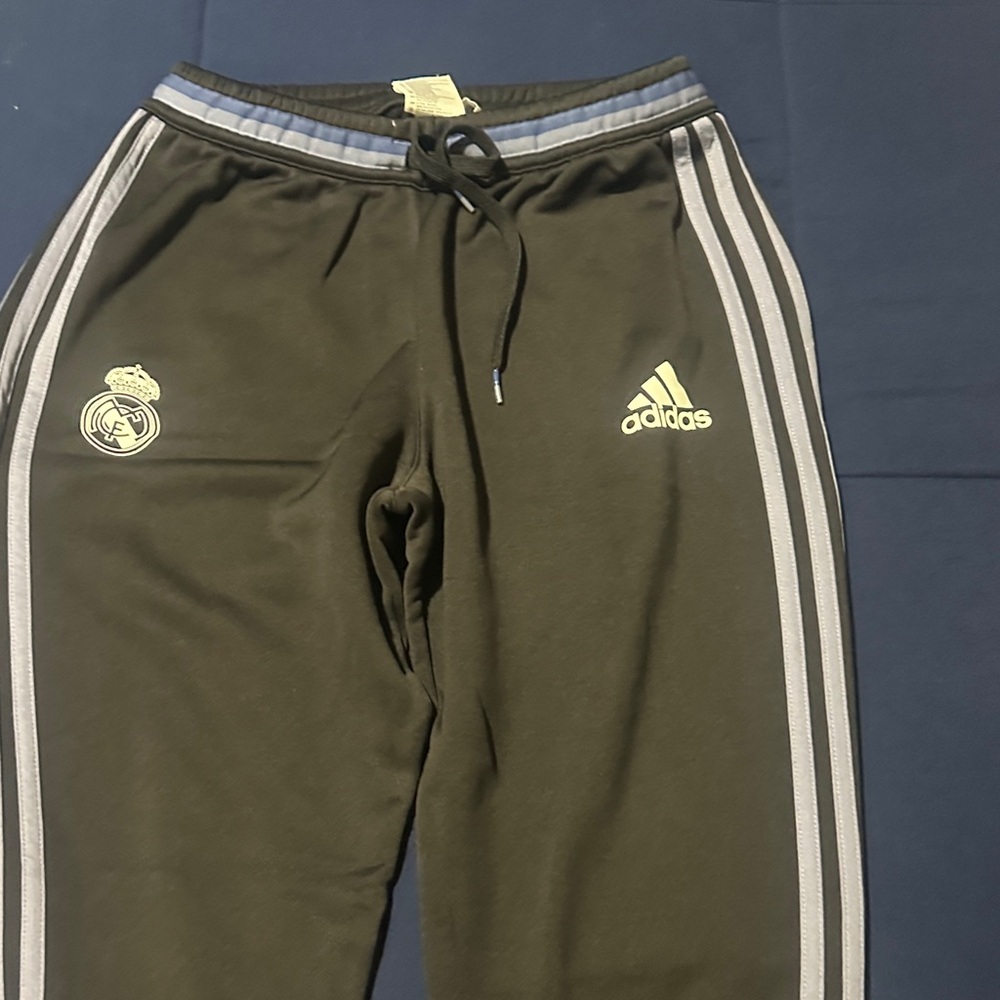Adidas Kids' Dark Green Joggers with Logo